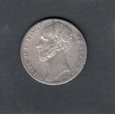 Beschrijving: 1 Gulden WILLEM II 